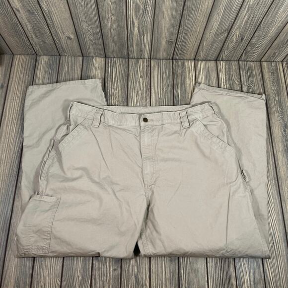 Carhartt B151 Tan Carpenter Pants Loose Original Fit 42x30 Workwear Farm Outdoor - Picture 2 of 7